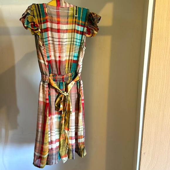 NWT Forever 21 Multi colored plaid button mini dress.  Small. Never worn. - Picture 3 of 7